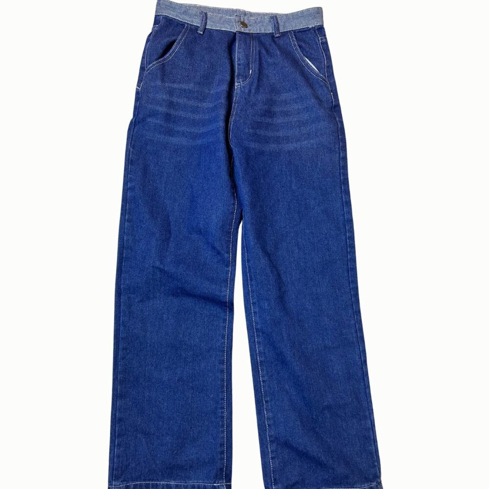 A Sunshine Girl’s Boutique Denim High-waisted Wide Leg Two-toned Jeans 30 inch
